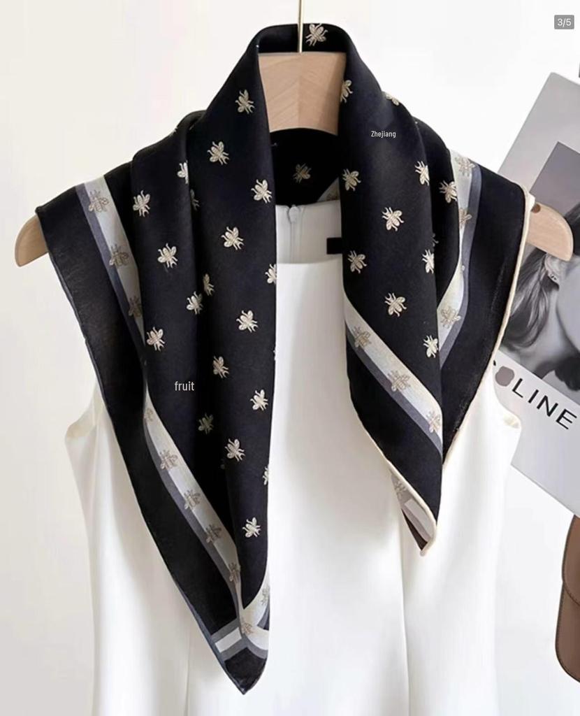 Silk Mulberry Square Scarf - Women's Spring/Summer Fashion Scarf