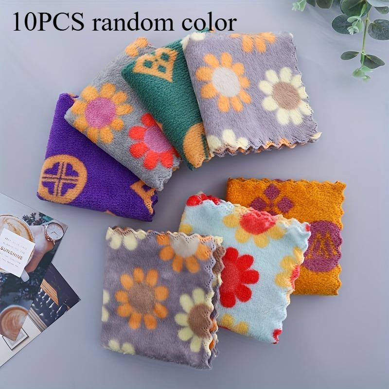 

10 шт. Микрофибровые полотенца для мытья посуды, многоцелевые полотенца для мытья посуды, двухсторонние тряпки для уборки, кухонные принадлежности