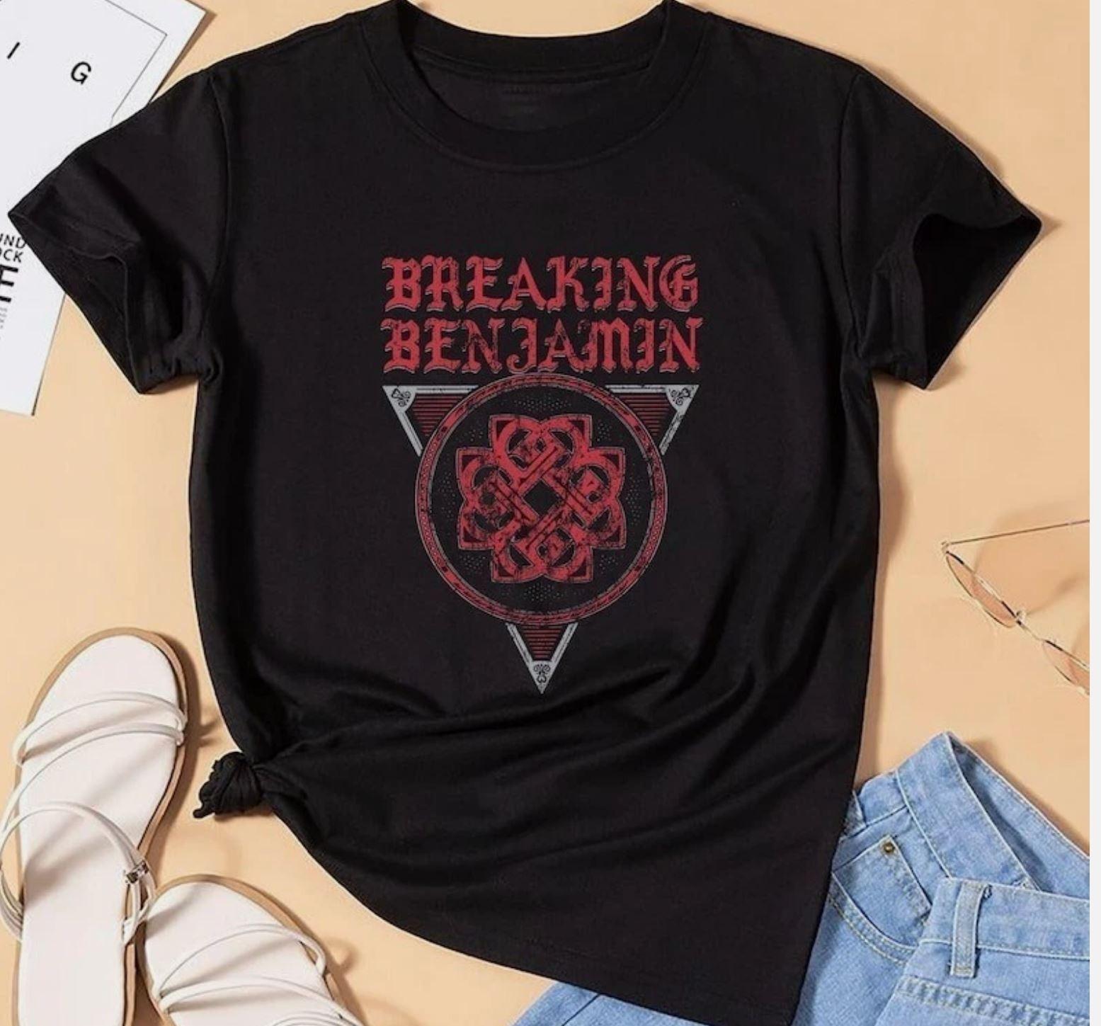 Breaking Benjamin 90s Vintage Shirt Breaking Benjamin 2025 Tour Shirt M