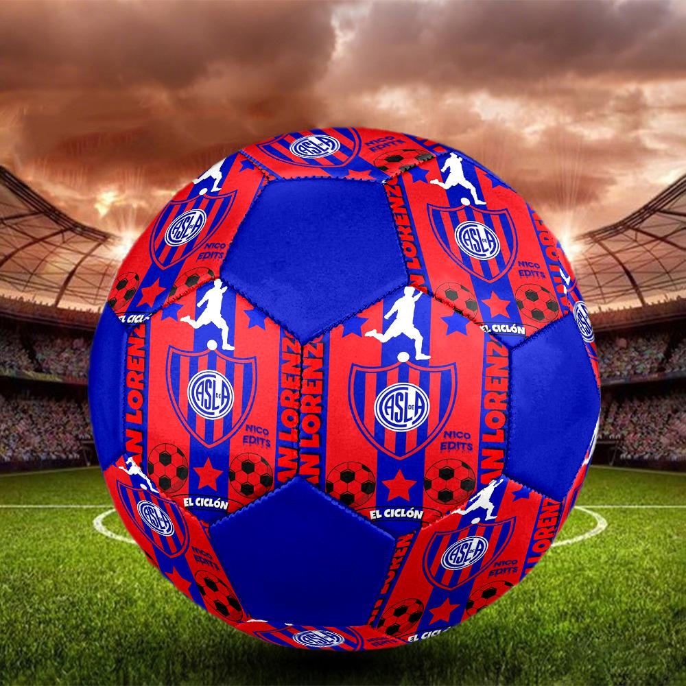 SAN LORENZO Indoor Soccer Ball Colorful All Ages Size 5 Machine Stitched PVC Competition Ready Durable High-Bounce