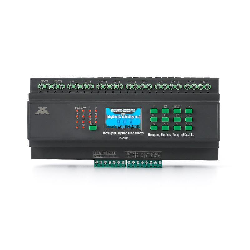 Smart 12-Channel Wireless Lighting Timer Switch with Latitude/Longitude Control for Street Lights