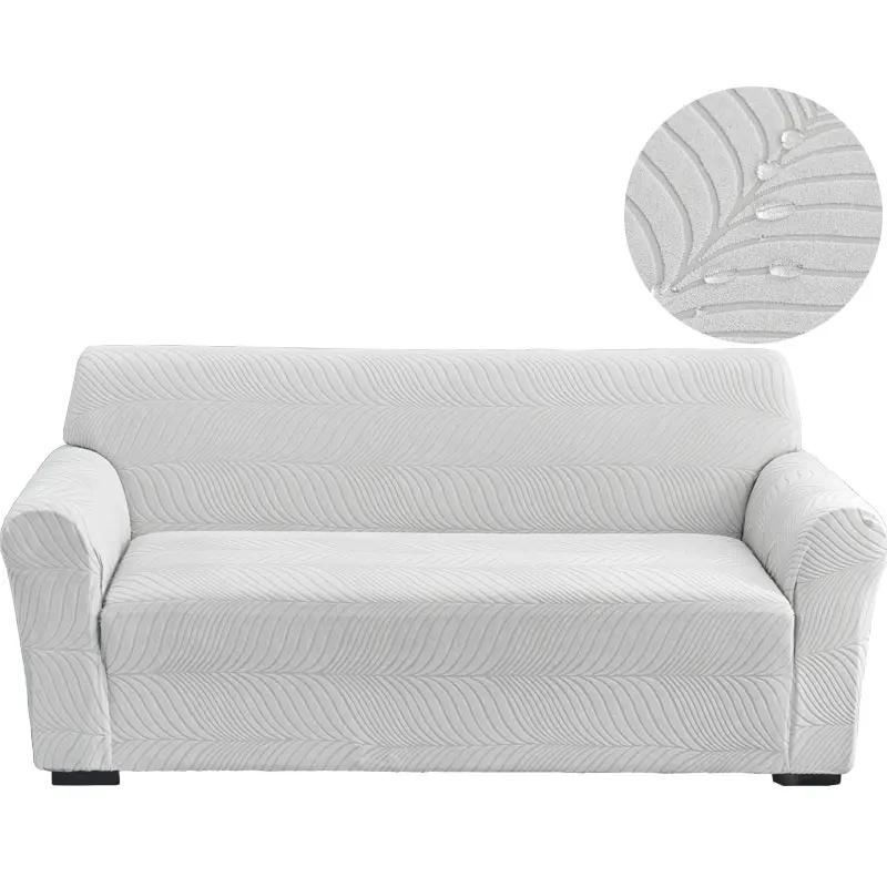 Water Repellent Woven Fabric Jacquard Sofa Protectors 1/2/3/4 Seats For Den Thickened Flexible L Shaped Sofa Furniture Cover Protector Removable