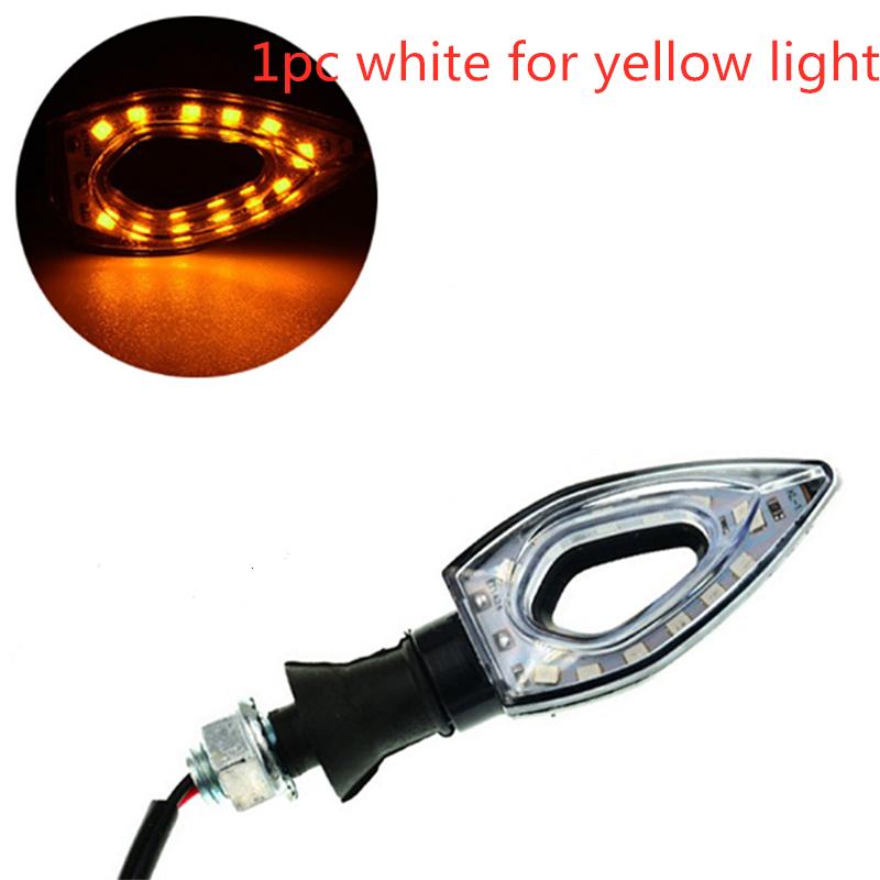 1pc 12 LED Turn for Moto Motorbike Motorcycle Accessories yellow redSignal Motorcycle Turn Signals Light Tail Lights Indicators