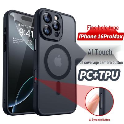Neue hautfreundliche dynamische Tasten-Handyhülle für iPhone 15 Pro und Apple 16
