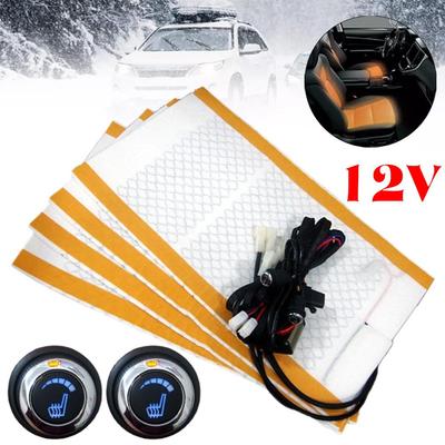 12V Universele Ingebouwde Autostoelverwarming Kit Geschikt voor 2 Stoelen Legering 6-Niveau Bediening Draad Verwarmingskussens Systeem Schakelaar Snel Rond A9J7