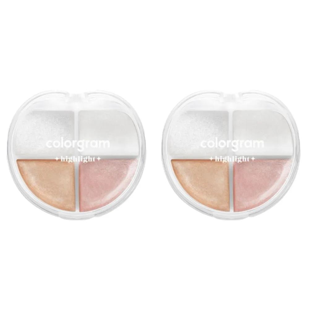 Colorgram Tintory Highlighter Palette 02 Cream Balm x2
