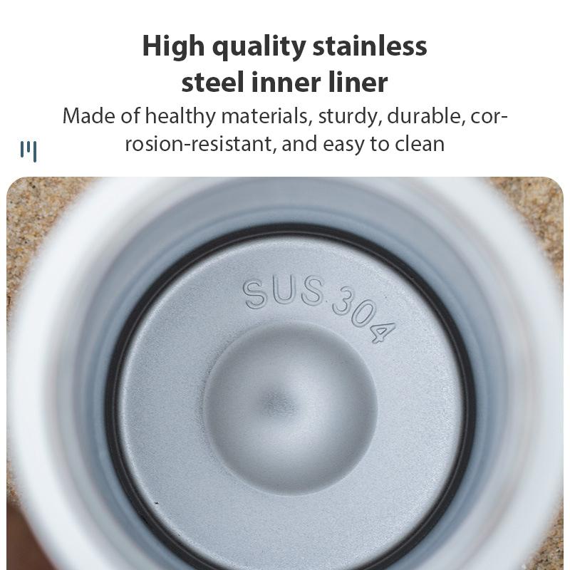 600 ml Isolierbecher 304 Edelstahl Wasserbecher für Männer und Frauen Tragbarer Outdoor-Sport Trinkbecher Thermosflasche