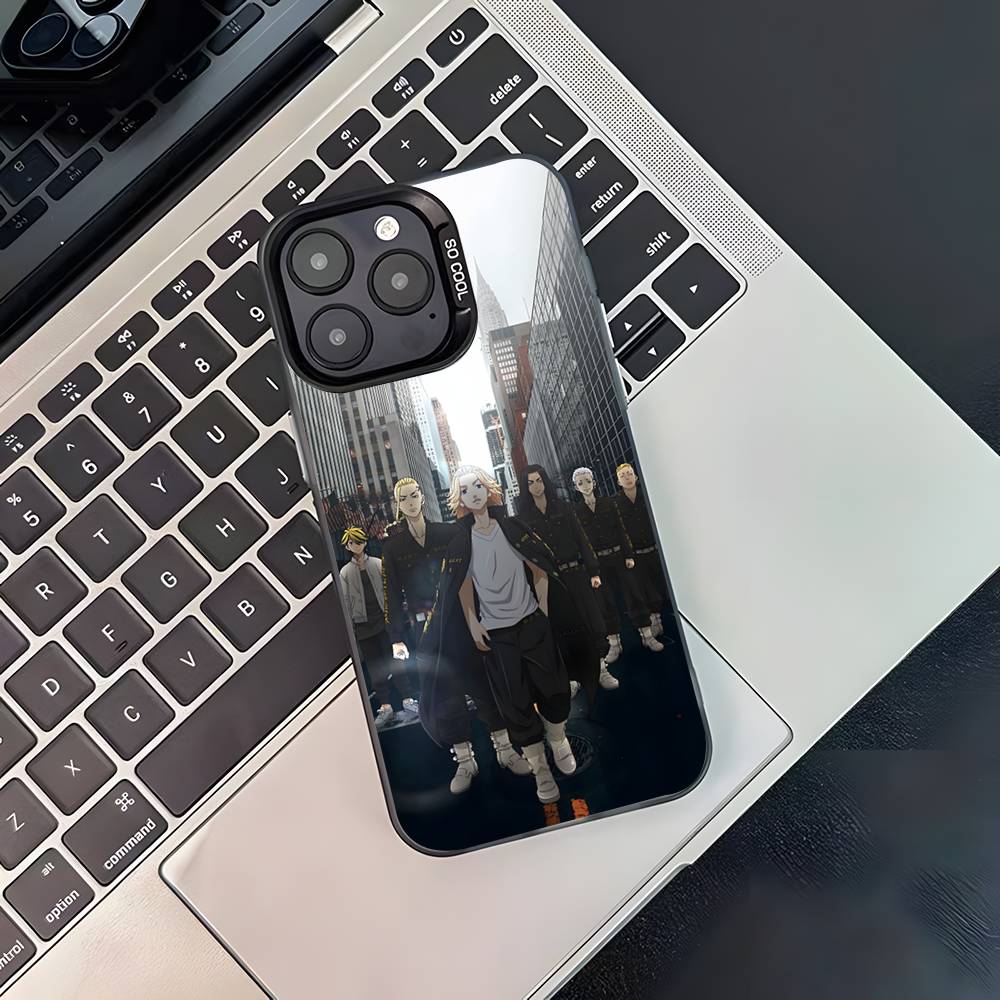 Tokyo Revengers Cool Phone Case For iPhone 17,16,15,14,13,12,11,Pro,XS,Max,Plus,Mini,SE4,E Black Matte Shockproof Cover