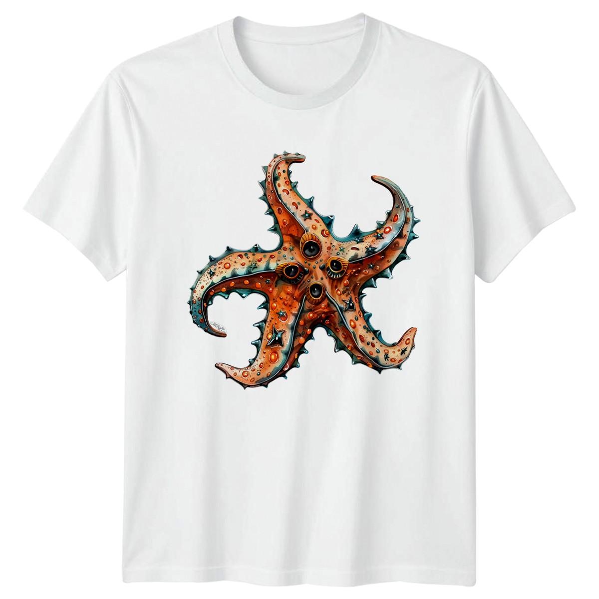 Spooky Starfish T-Shirt Marine Life Halloween Gift For Him And Her S