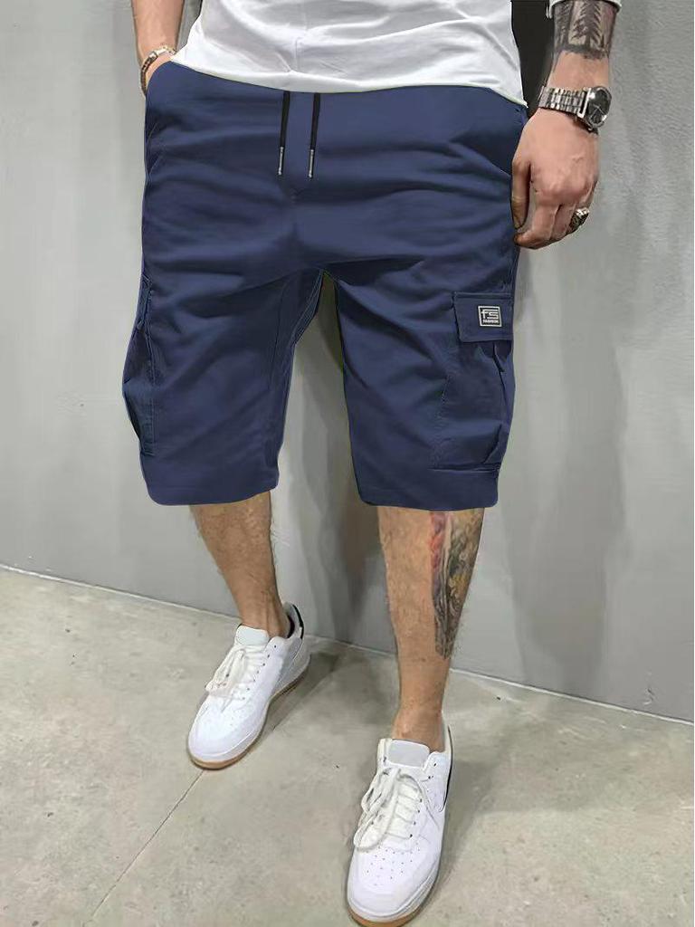 Men's Cross-Border Summer Cargo Shorts - American & European Size, Beach & Five-Point Style, Korean Design