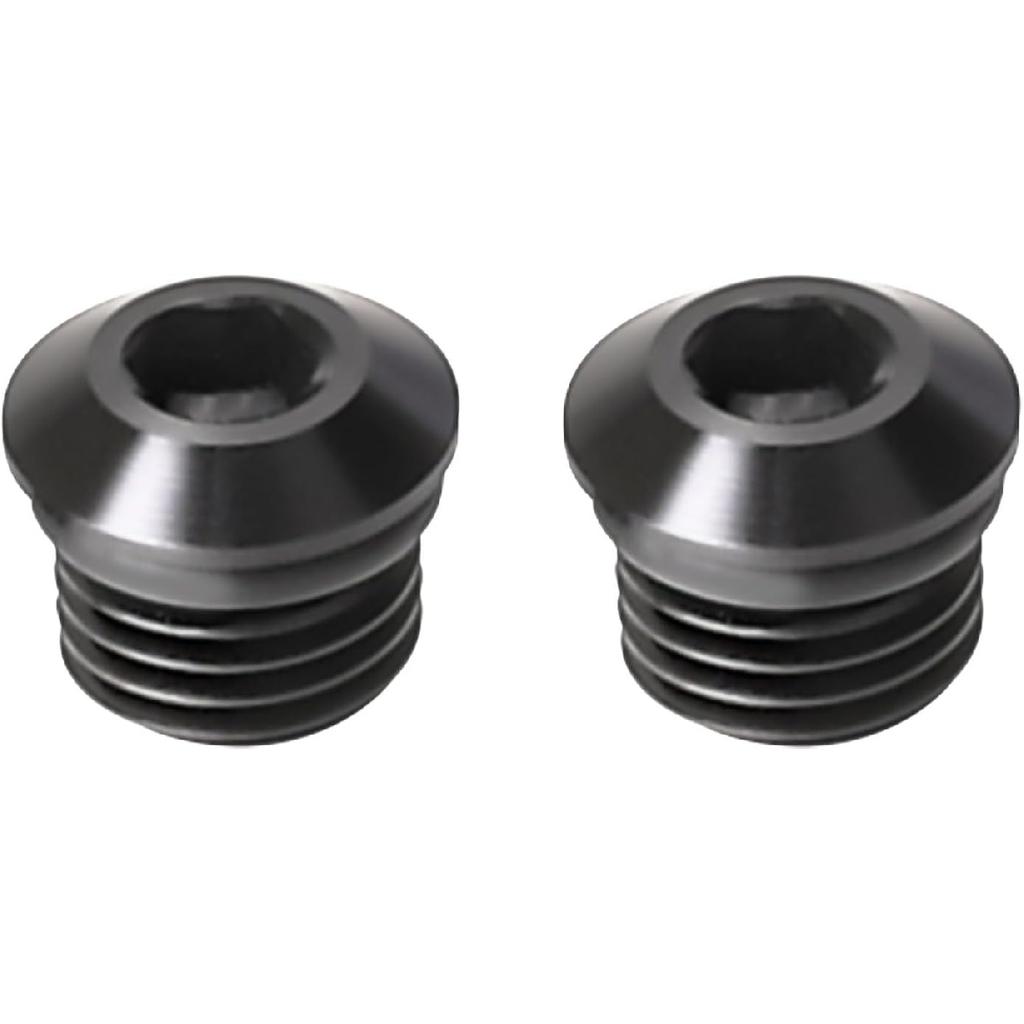 3AN Male Hex Socket Plug ORB Port with O Ring Fitting Adapter Aluminum Black, Pack of 2