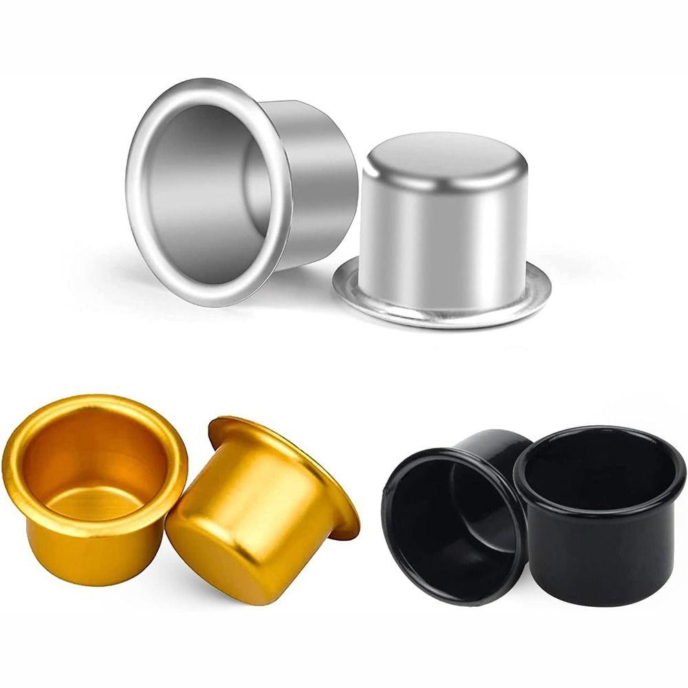 Pynt Metall Lyskopper Enkel Mini Lysestake Aluminiumskopp Base Festrekvisitter