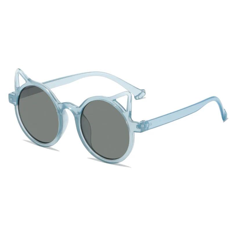 Girls Boys Cute Cat Ears Frame Sunglasses Outdoor Sun Protection Kids Fashion Sunglasses Outdoor Travel Essential Eyewear