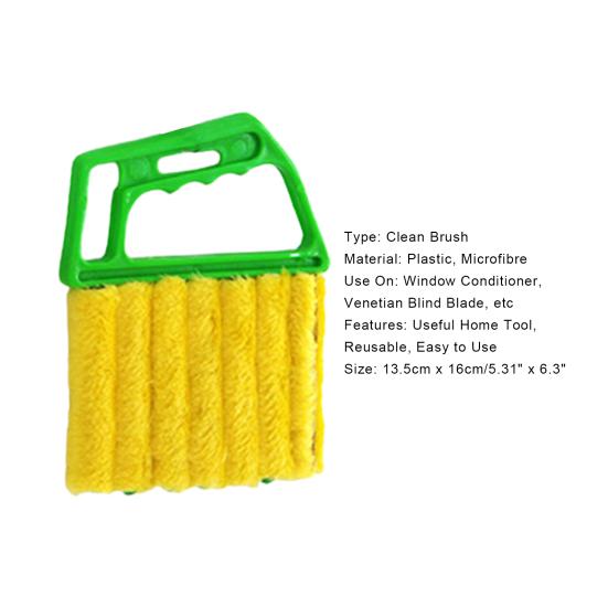Clean Brush Household Detachable Plastic Microfibre Venetian Blind Shutter Clear for Home