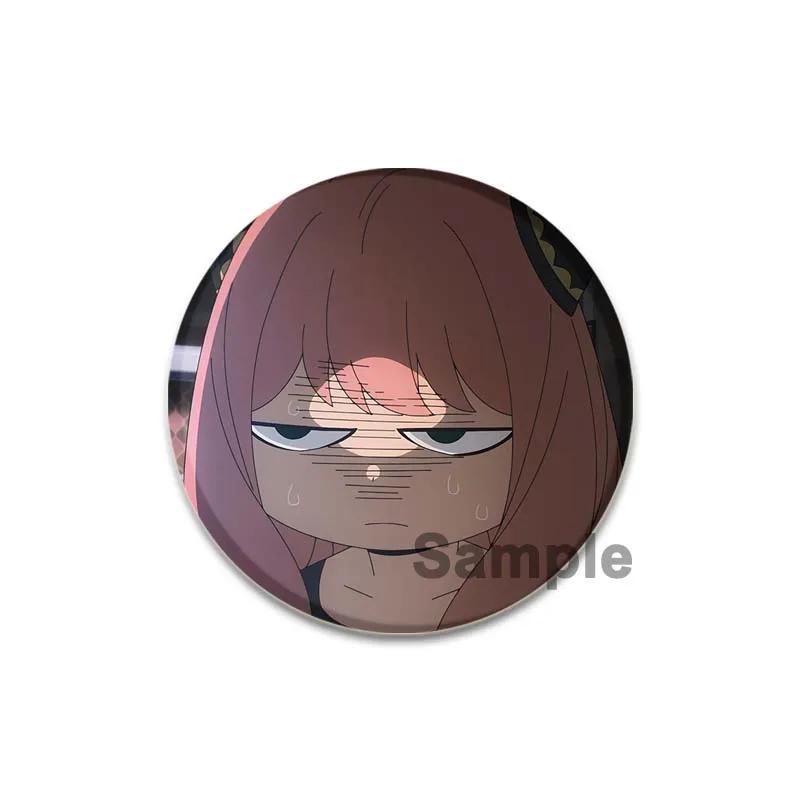 32/44/58mm SPY X FAMILY Enamel Pin Cute Anime Brooches Anya Forger Cute Head Lapel Pins Cartoon Badge Backpack Hat Jewelry Accessories Gift