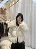 Yuyan gentle big fur collar goose down clothing autumn and winter silhouette short light fluffy bread white goose down clothing women