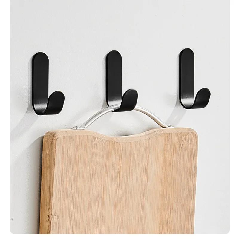 6Pcs Strong Self-Adhesive J-hook Waterproof Adhesive Hanging,Bathroom Towel Key Kitchen