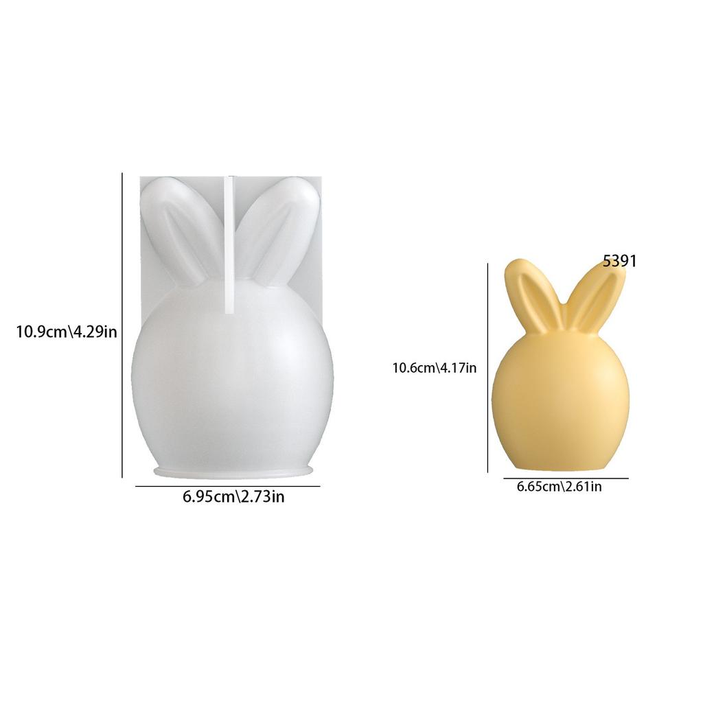 Easter Egg Rabbit Aromatherapy Candle Silicone Mold Creative DIY Dispensing Gypsum Ornament Mold