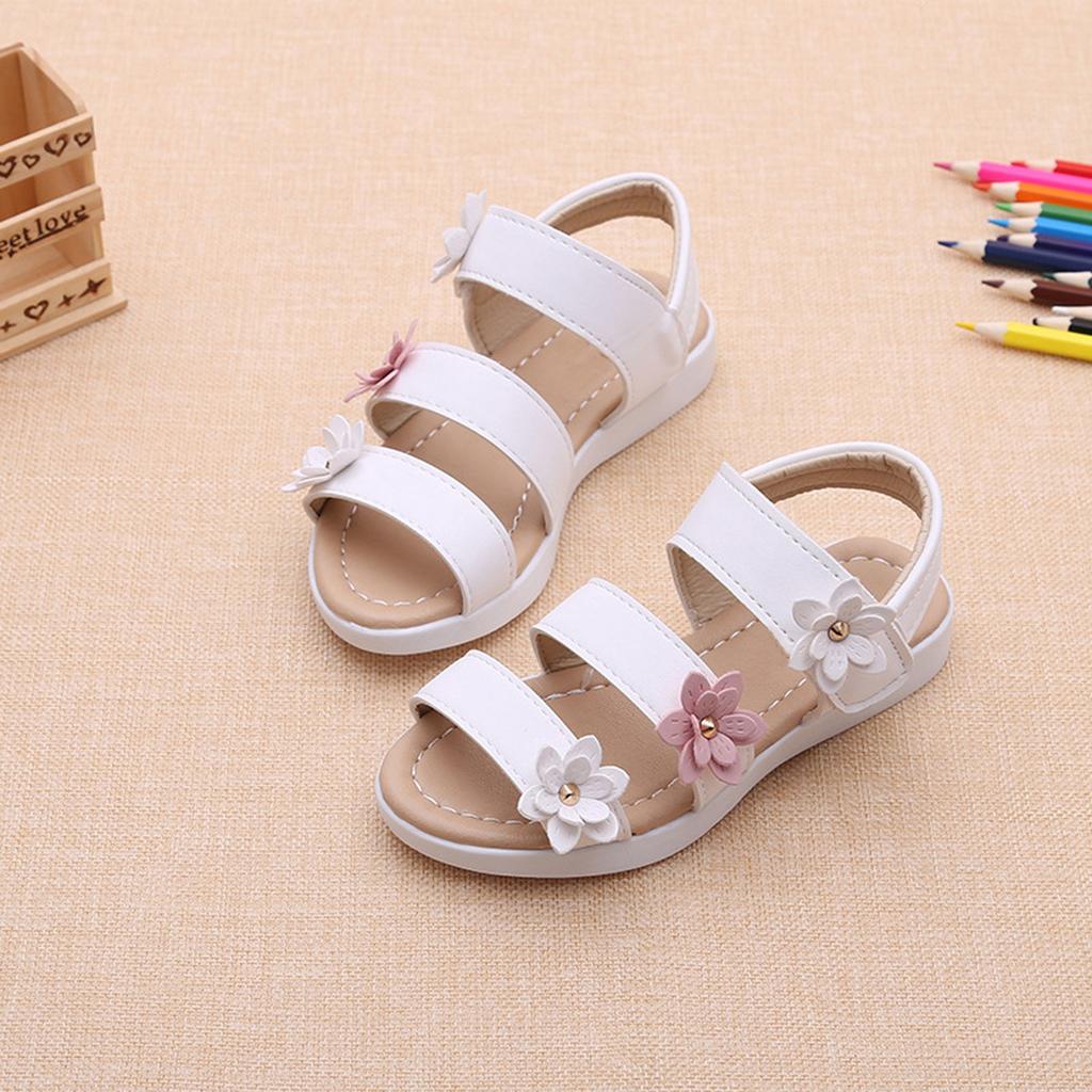 Summer Girls' Sandals Korean Toddler Tan Sandals Edition Little Girls' Pearl Shoes For Shower Open Toe Princess Shoes Sandals