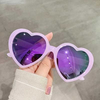 Yeni Oversize Kalp Şeklinde Güneş Gözlüğü Uv400 Sevimli Trend Aşk Moda Gözlük Kadınlar İçin