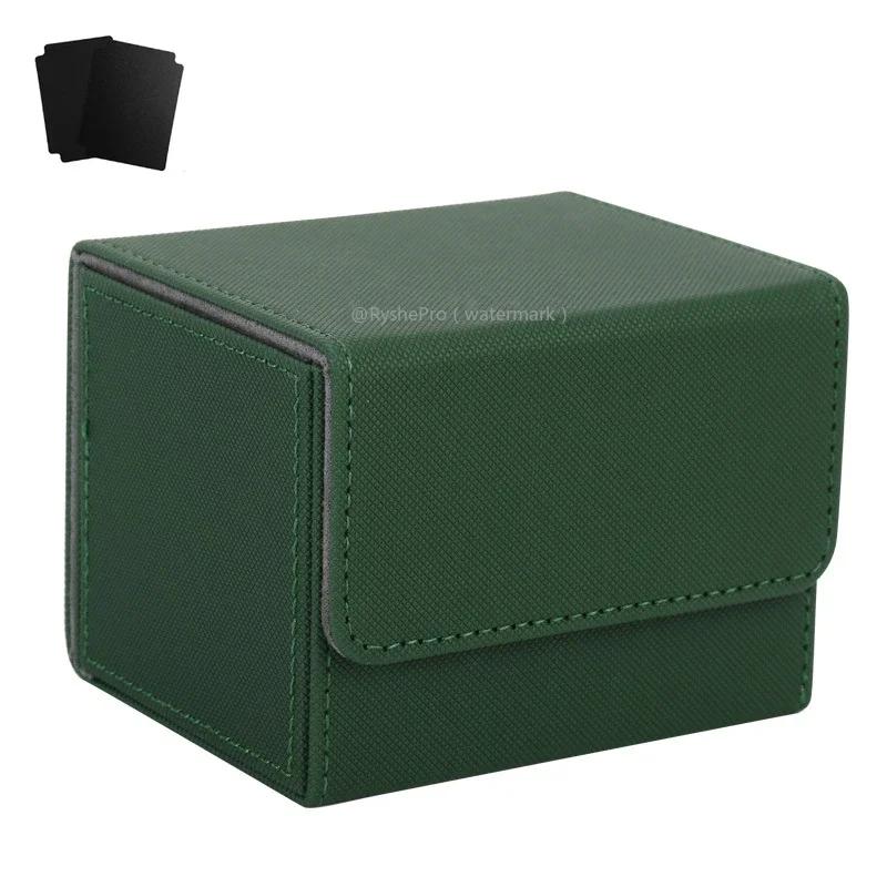 Komutan Kart Destesi Kutusu 100+ Tek Kılıflı Kart Saklama Kutusu Deri Mıknatıslı Magic Gathering Kart Kılıfı TCG CCG MTG Kartları İçin