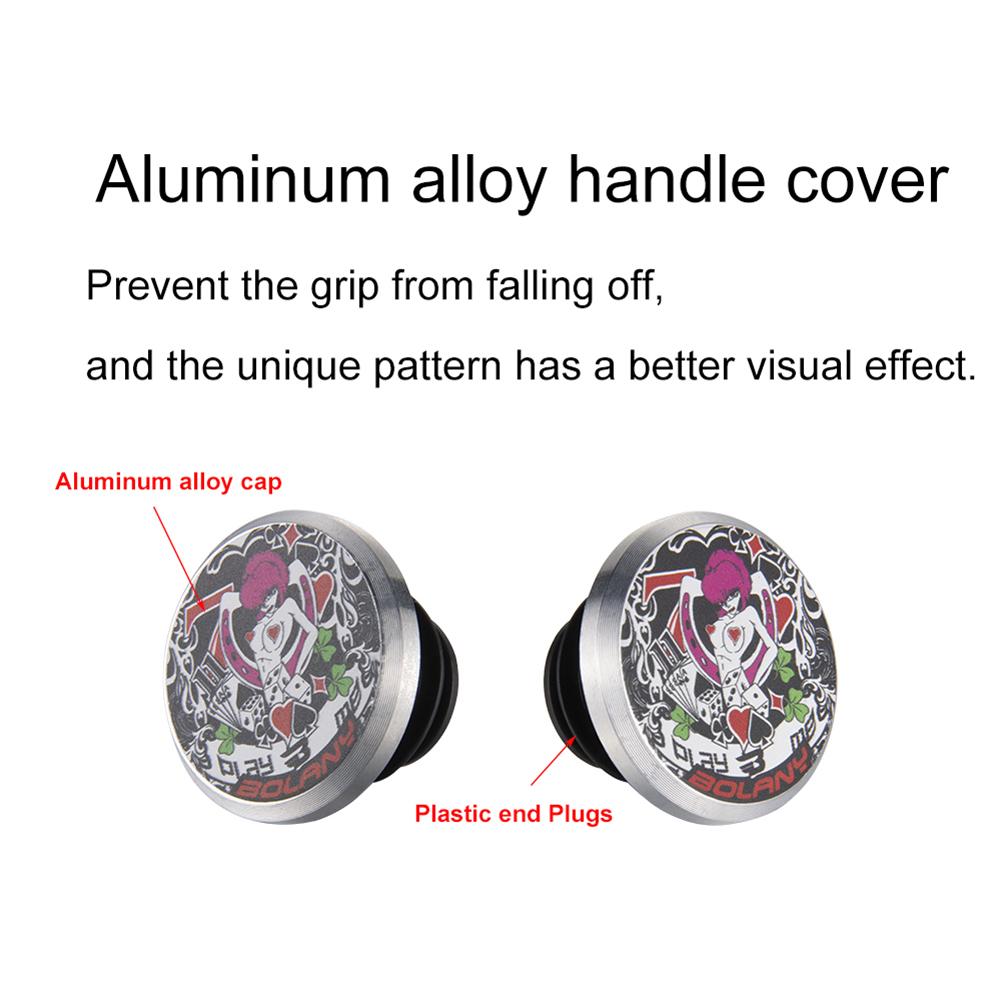 Bicycle Grips Cover Comfort Rubber Handlebar Grips Non-slip Shock Absorption Aluminum Alloy Single Lock Handle Cover