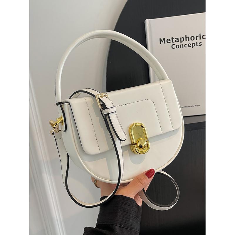 Geantă de mână franceză, simplă, solidă, de calitate superioară, pentru femei, de lux, de înaltă calitate, semicirculară, ambalaj pătrat mic, la modă, genți crossbody populare