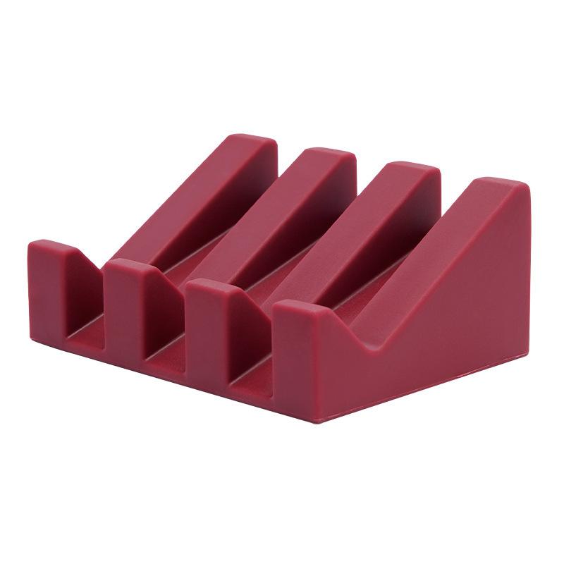 Silicone Soap Box Soap Rack Creative Soap Pad Drain Pad Washable Non-slip Household
