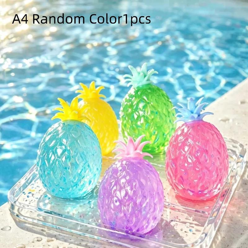 Water Feeling Pineapple Squeeze Toy Soft Stress Relief Ball Sensory Fidget Toy for Kids Autism Play