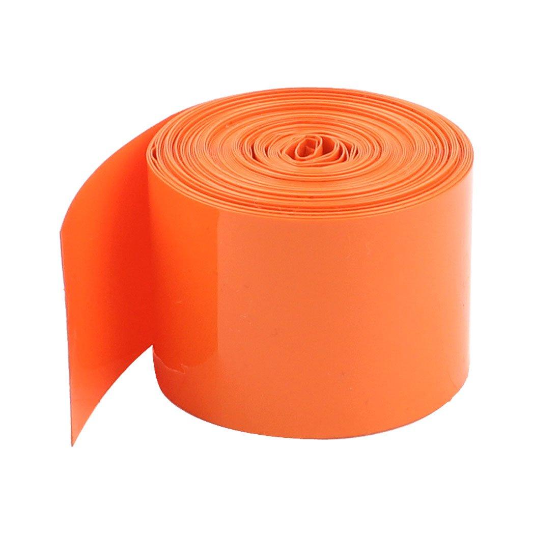

uxcell PVC Heat Shrink Tube Wrap Flat Width 29.5mm for Power Supply Orange