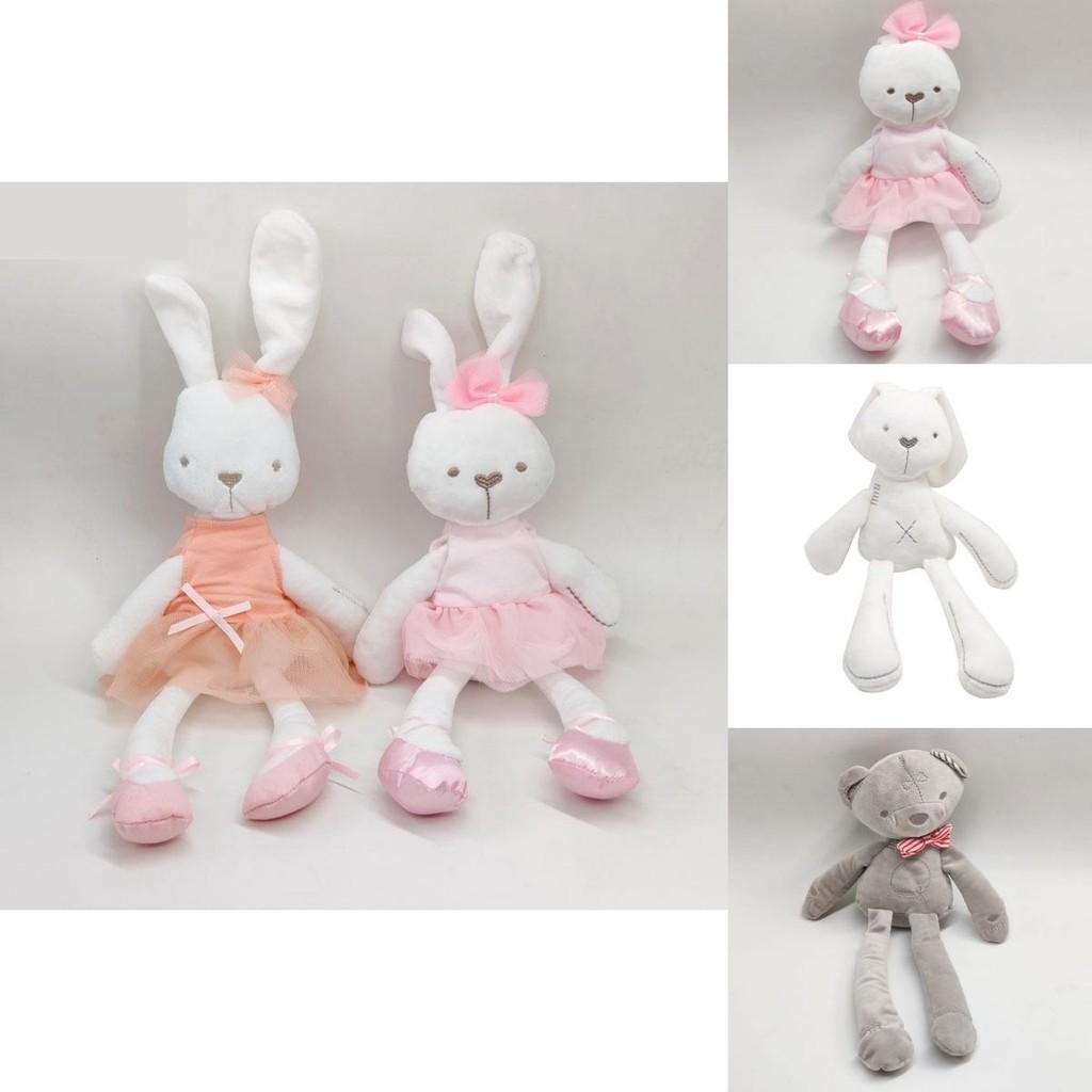 Soft And Cuddly Long Ear Bunny Rabbit Bear Plush Doll Perfect For Baby Sleep Comfort!