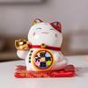 4.2 Inch Ceramic Fortune Cat, Lucky Cat Maneki-neko for Wealth, Fortune, Home Office Decor, Gift for Prosperity and Good Luck