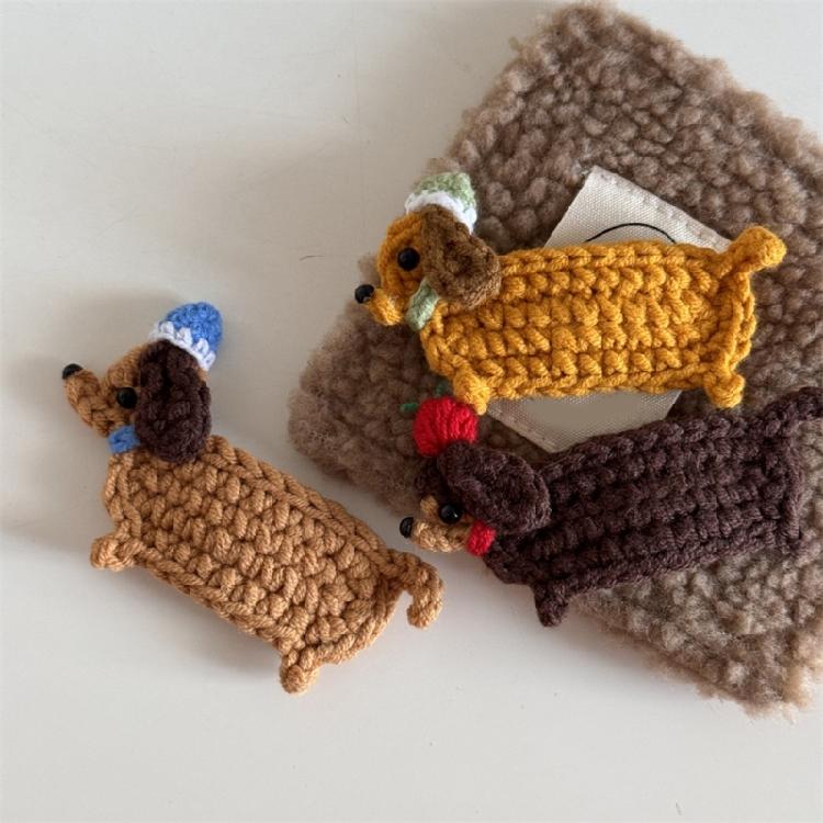 1PC Eye Catching Crochet Yarn Hair Clip for Kids and Adults Fun and Cartoon Pet Cats Designs for Kids and Adults