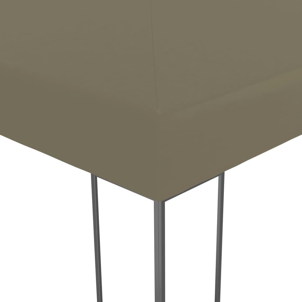 Garden Pavilion with LED String Lights 3x3 M Taupe