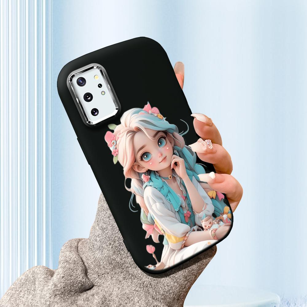 

Сплошной цвет с серебряным краем линзы, жирный корпус, Мягкий ТПУ, жидкий силиконовый чехол, противоударный чехол для телефона для Xiaomi Redmi Samsung Xiaomi Poco X5 Pro чёрный