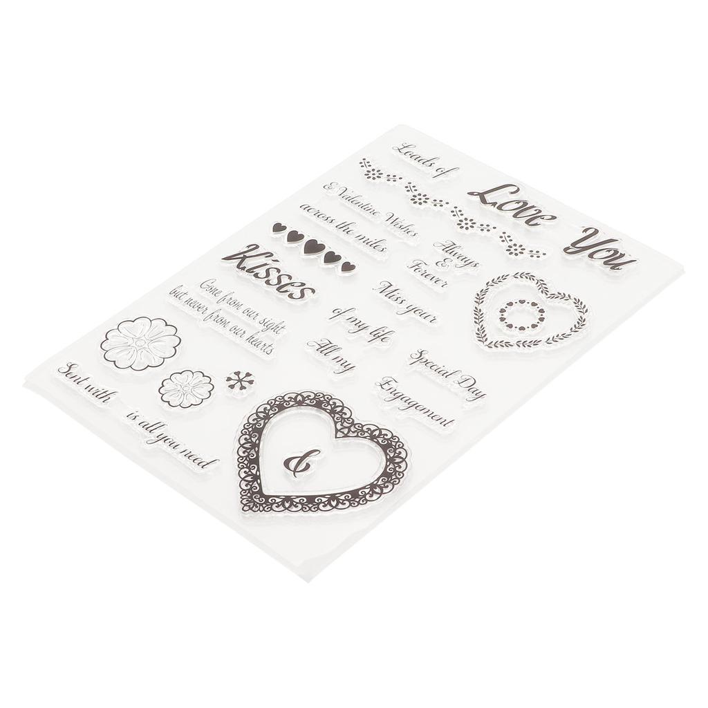 Klarsichtstempel mit Stanzform-Kombination, recycelbar, klarer Abdruck, Kartenherstellungsstempel für Scrapbook