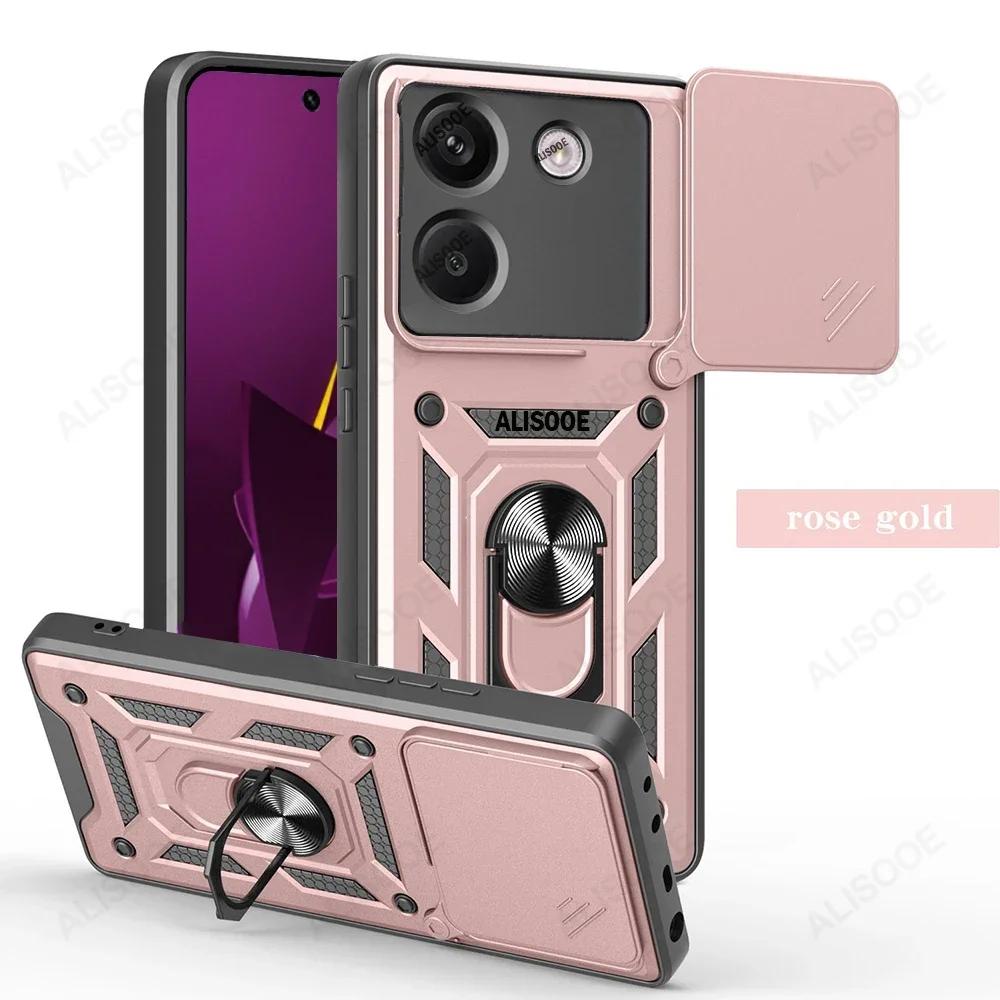 Armor Funda for POCO M7 Pro 5G Case Slide Camera Rotate Ring Stand Shockproof Cover for Xiaomi POCO M7 Pro 5G Capa Funda
