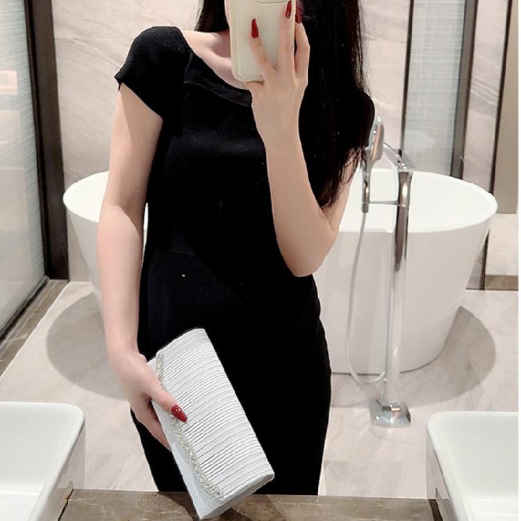 Women Girl Formal Evening Bag with Chain Banquet Purse Female Handbag Clutches