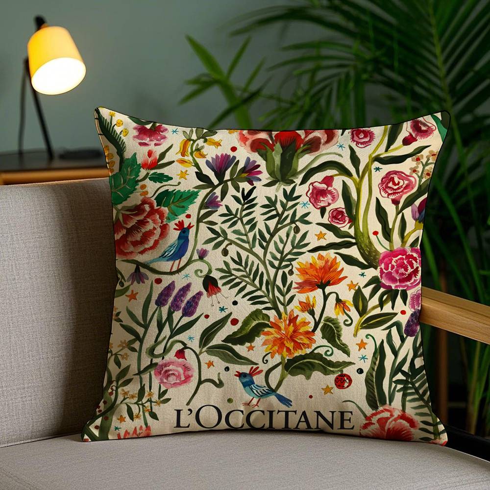 Art De Vivre LOccitane-L Pillow Case Anti-dustmite Pillowcase Invisible Zipper Silky Short Plush Sofa Cushion Cover