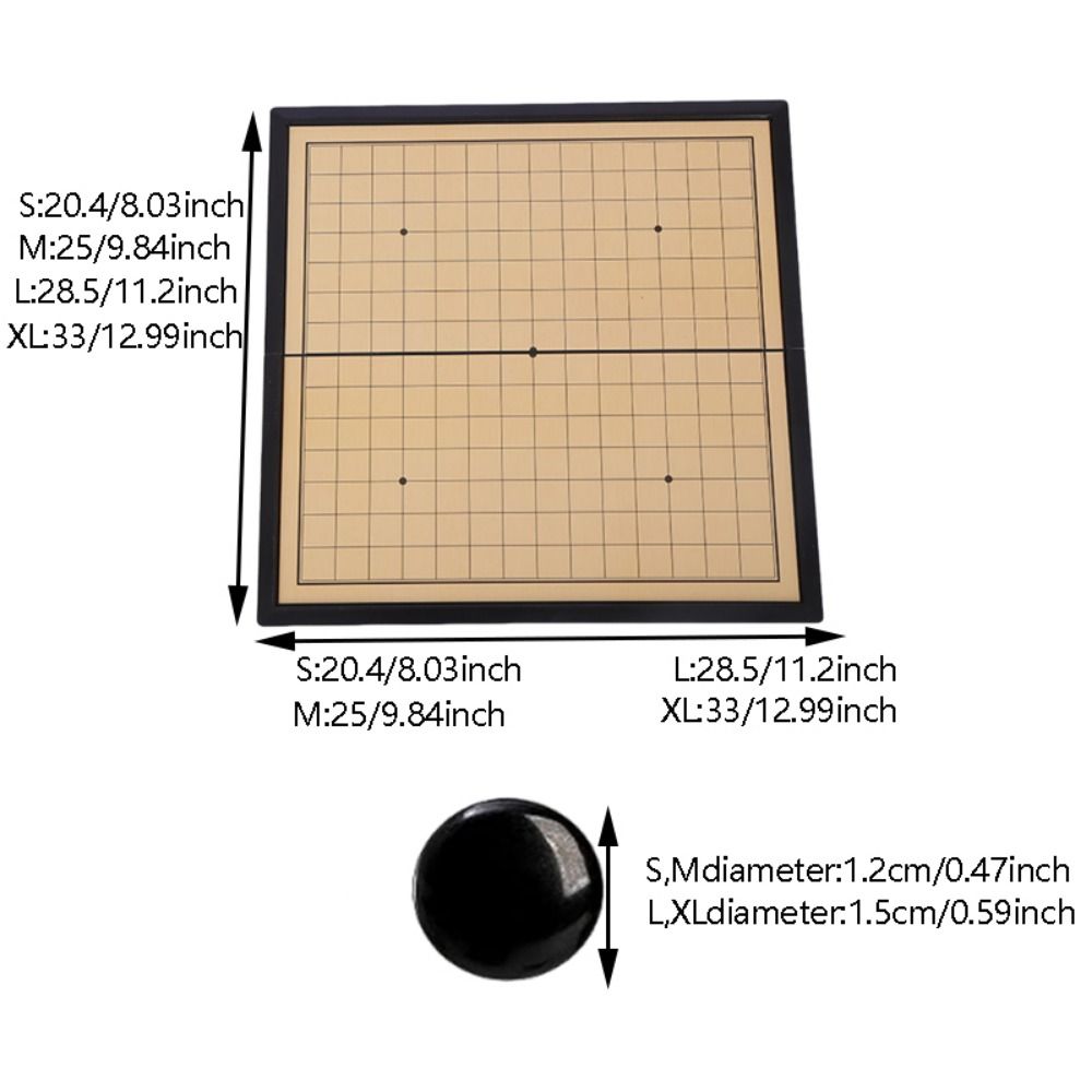 S/M/L/XL Gomoku Game Set Foldable Chessboard Strategy Game Foldable Board Game Set  Tabletop Game