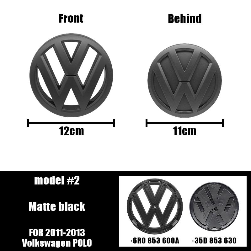 Pentru VOLKSWAGEN VW 2 Bucăți Embleme Auto Grilă Față Sticker Capac Portbagaj Spate Insigne Decaluri Accesorii Pentru Volkswagen Polo 2011 2012 201