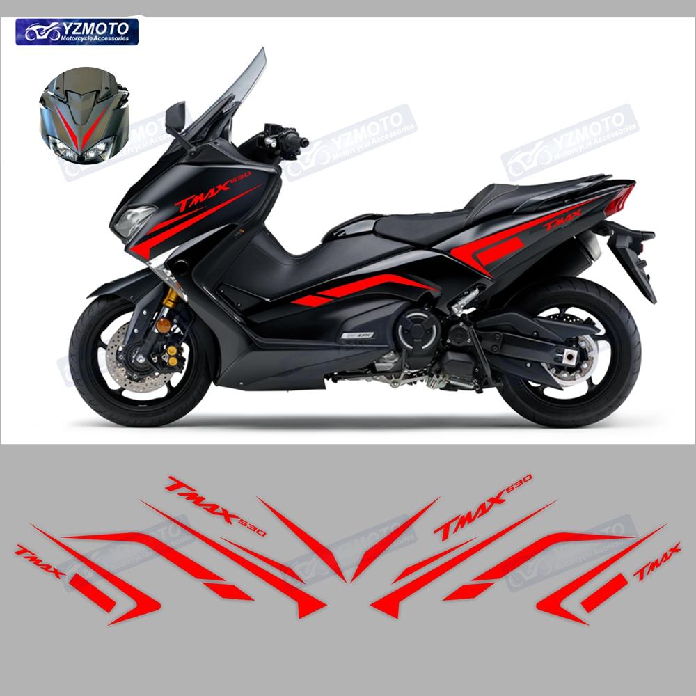 For Yamaha TMAX530 2017 2018 2019 TMAX Motorcycle Accessories Full Car Racing Fairing Sticker Waterproof Body Decal Stickers Kit
