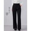 Tluoman Women's Black Straight-Leg Suit Pants