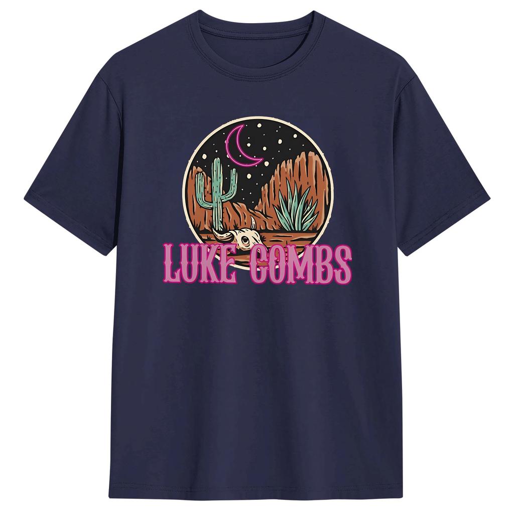 Luke Combs Music Neon Country T Shirt Unisex Y2k Fun Tee Summer Oneck Harajuku Printed Big Size Tops