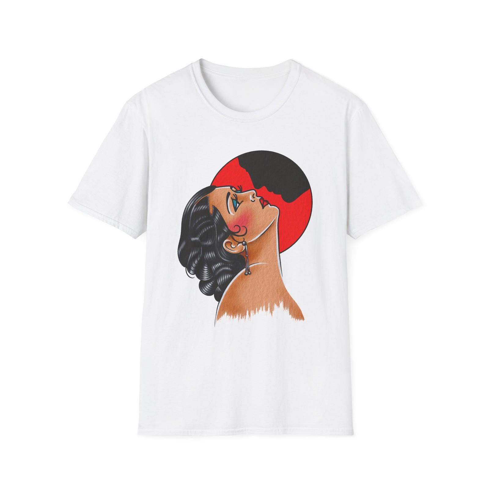 Pin Up Traditional Tattoo Love Lost Unisex Softstyle T-Shirt, Retro Tattoo Tee, S разноцветный