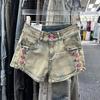 Vintage Spicy Girl A-Line Denim Shorts - Stylish, Slimming, Trendy Low-Waist Hot Pants