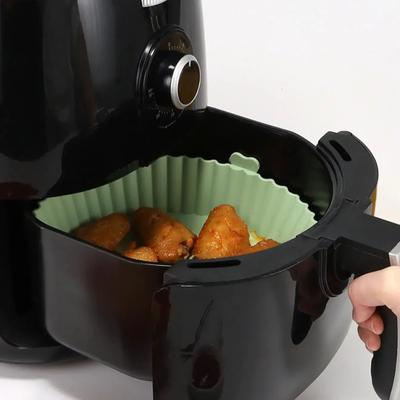 1pc - Silicone Air Fryer Liner Pan - Reusable, Non-Stick - Oven Safe, Easy Cleanup, Heat Resistant, Baking Tray Accessory