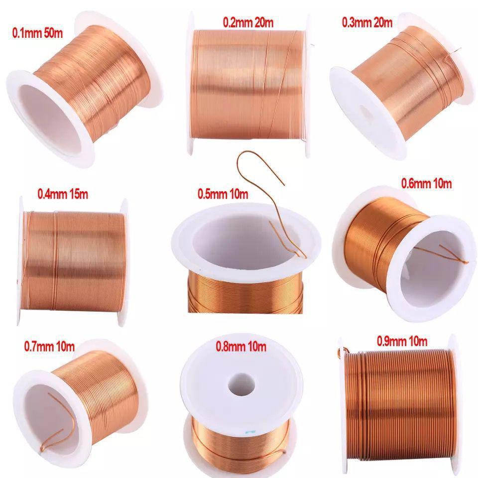 Direct Weld No-Scrape Pure Copper Wire, 0.10-1.00mm, Gold Coated