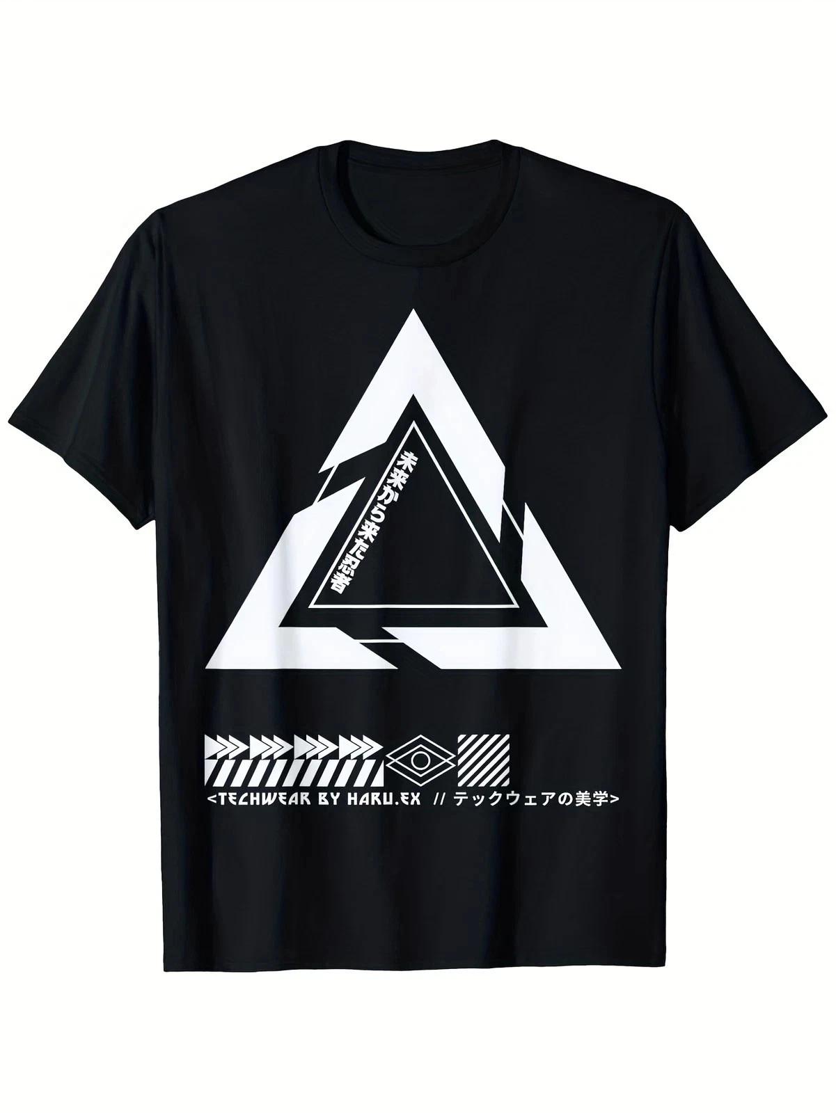 Techwear Ninja T Shirt Goth Streetwear Cyberpunk Graphic Casual Tee Top XL