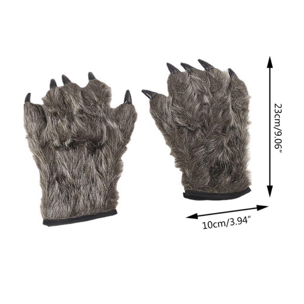 Wolfskralle Halloween Werwolf Handschuhe Polyester Wolfskralle Hände Tierhandschuhe Cosplay